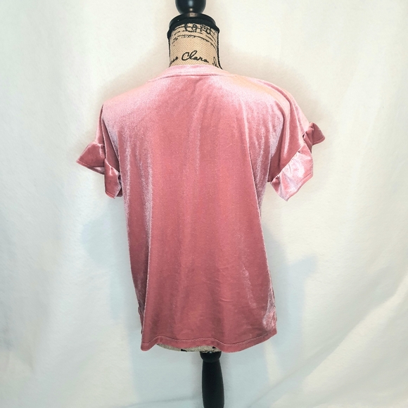 Women's Old Navy Women's Top XS Pink Velvet Glitter - Picture 3 of 9